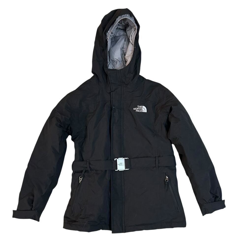 The North Face HyVent 550 Goose Down Jacket Girls Large 14/16 Belted Winter